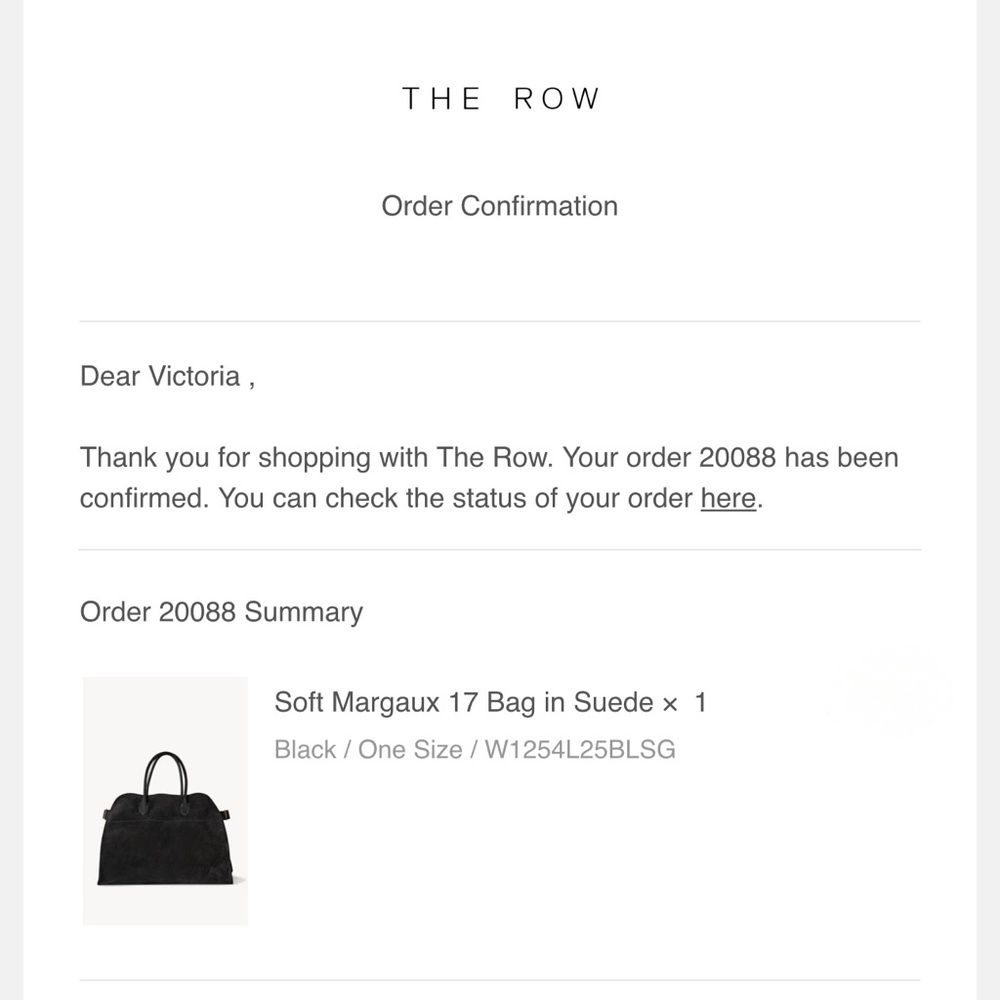 The Row Soft Margaux 17 Bag in Black Suede - Picture 9 of 9